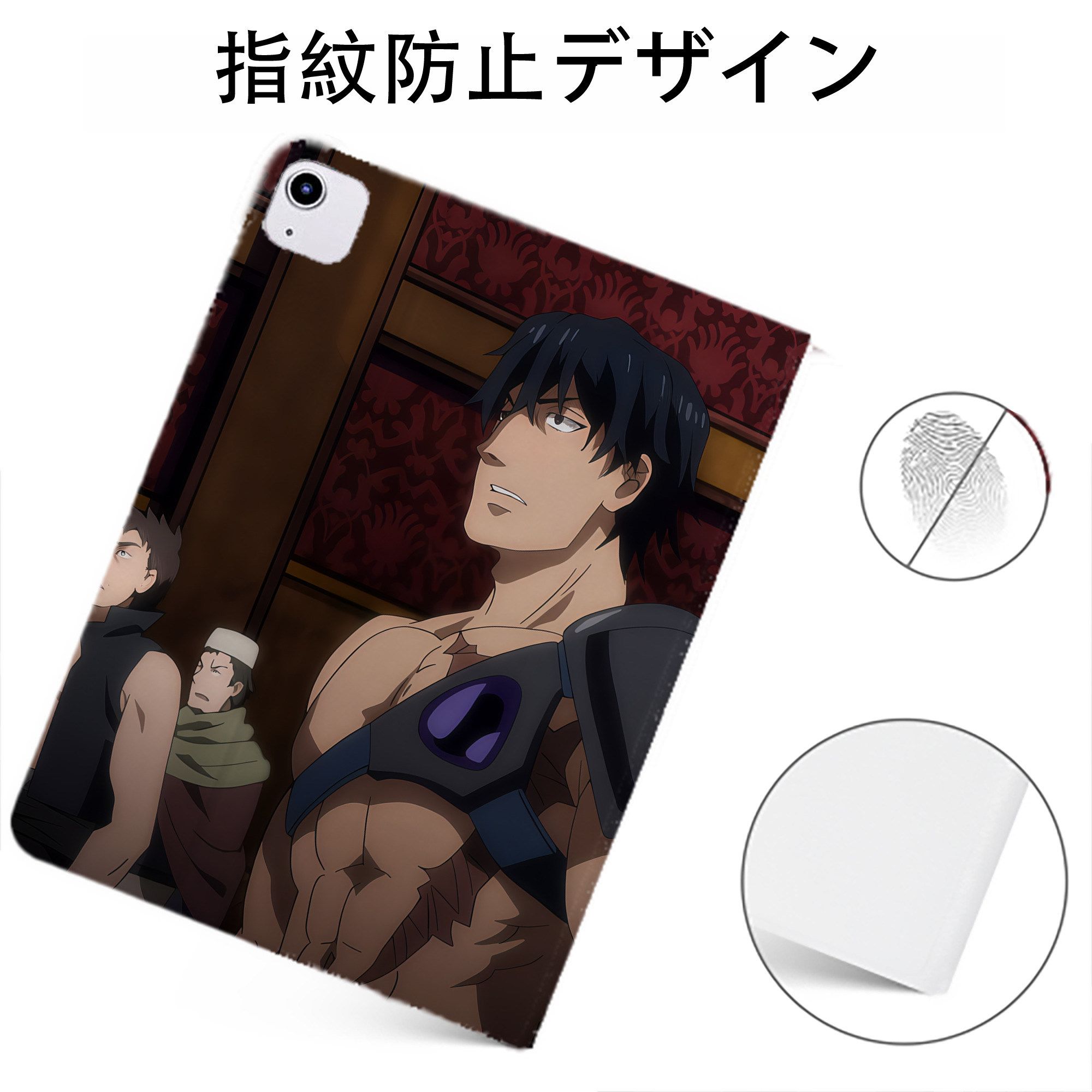 （画像用） 転スラ Regarding Reincarnated to Slime IPadケース ペンホルダー付き ブックスタイルデザイン
